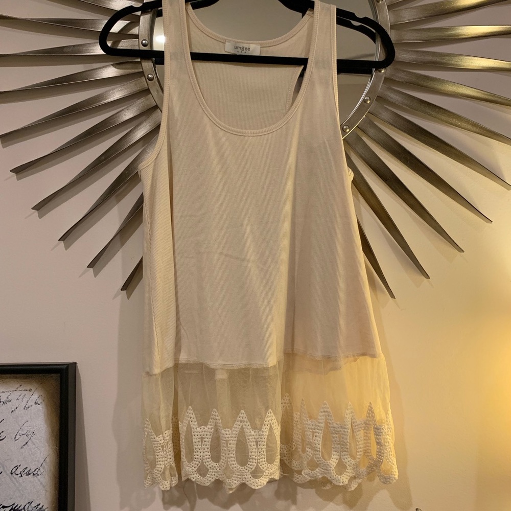 Umgee Tank Top- Cream